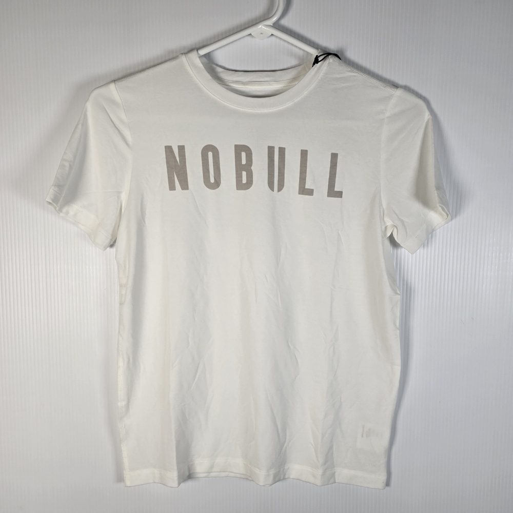 NWT NOBULL Kids Unisex Classic White Tee Size M